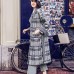 2018 Plaid coat Loose fitting Notched Winter coat Fine double breasted pockets Coats