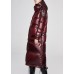 Luxury Mulberry Pockets Graphic lengthen Winter Duck Down Jacket