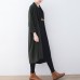 Fine green wool coats Loose fitting Winter coat women Winter coat