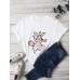 Easter Rabbits Print O  neck Short Sleeve Plus Size T  shirt