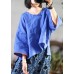 Modern linen box top plus size Retro Solid Color Literary Comfortable T-Shirt